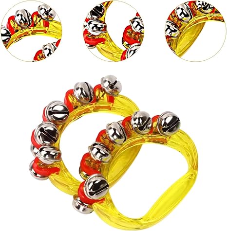 PREMIUM CBC Tambourine Handheld Tambourines Noise Makers Birthday Party Favors for Kids Hand Bell Musical Tambourine Hand Bells for KTV Concert