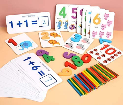 PREMIUM CBC Mathematics Learning Aid Preschool Learning Toys for 3 4 5 Year Olds Girls & Boys,Math Flash Cards Toddler Toys Kindergarten Graduation Gifts for 3 4 5 Year Old Girls & Boys