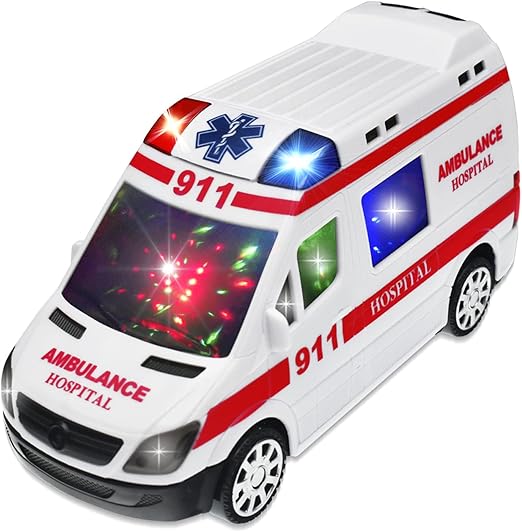 REALISTIC Ambulance Toy for 2 3 4 5 Year Old Boy Gifts, Car Toy  Fun Gift for Ages 2-8 Kids Boys Girls