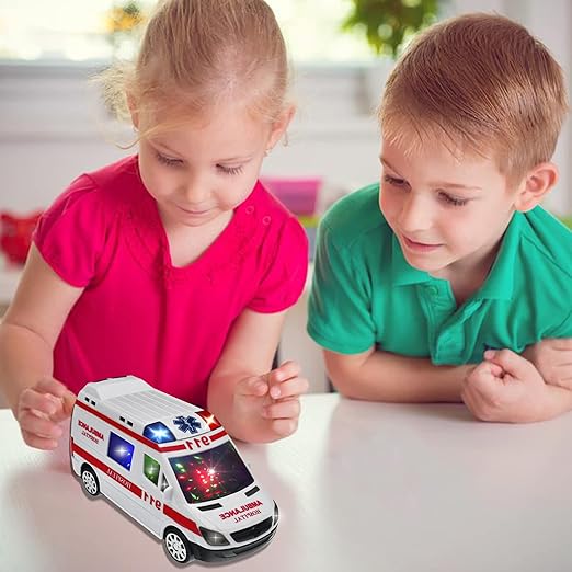 REALISTIC Ambulance Toy for 2 3 4 5 Year Old Boy Gifts, Car Toy  Fun Gift for Ages 2-8 Kids Boys Girls
