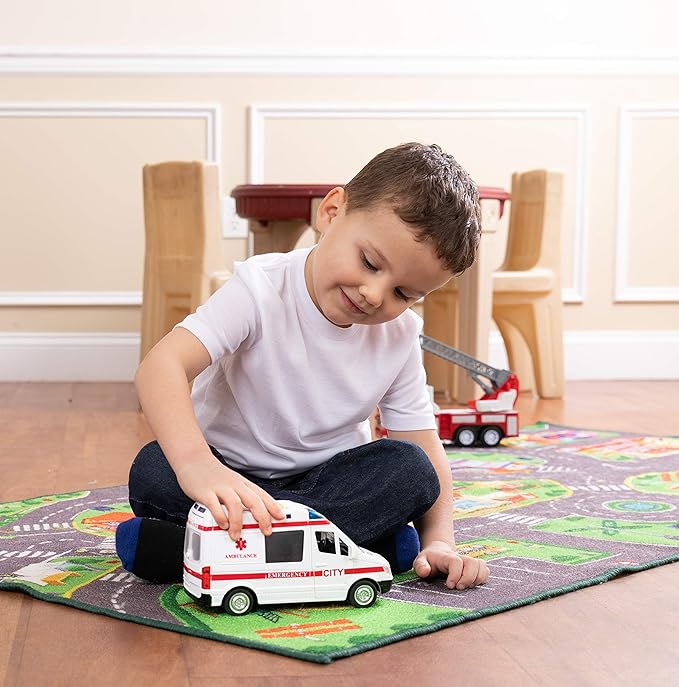 REALISTIC Ambulance Toy for 2 3 4 5 Year Old Boy Gifts, Car Toy  Fun Gift for Ages 2-8 Kids Boys Girls