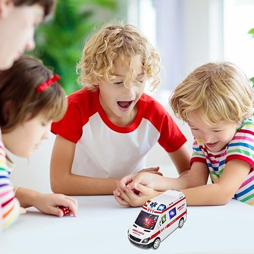 REALISTIC Ambulance Toy for 2 3 4 5 Year Old Boy Gifts, Car Toy  Fun Gift for Ages 2-8 Kids Boys Girls