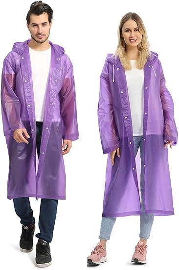 PREMIUM Durable Light weight Eva rain coat Mens Womens Waterproof Raincoats Long Jacket EVA Button Hooded Raincoat Coats Poncho Rainwear