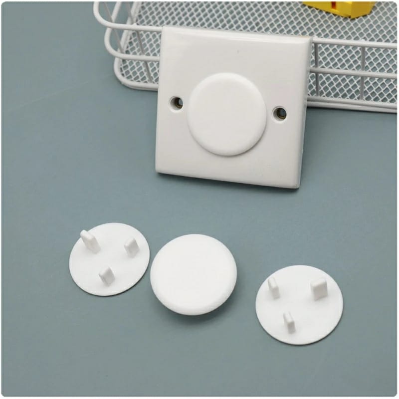 PREMIUM 10pcs set socket safety protectors Plug Socket Covers White Baby Safety Socket Covers Electrical Outlet Socket Protectors Socket Caps, Perfect for Children Safety at Home and School