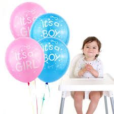 PREMIUM  Baby Shower Decoration Balloons - Blue & Pink (Pack of 100) | Baby Shower Decoration Items | Its a Boy and Its a Girl Printed Balloons