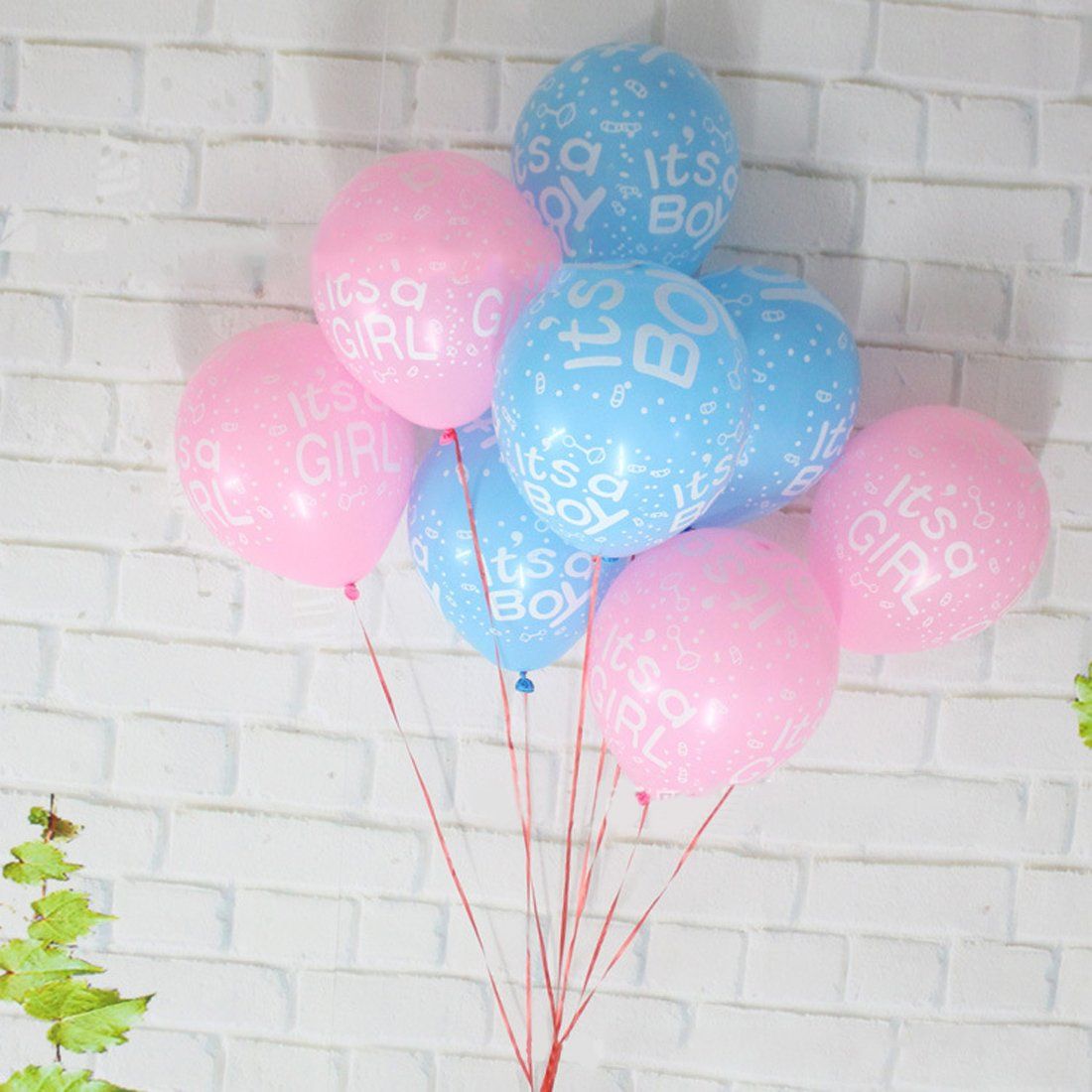 PREMIUM  Baby Shower Decoration Balloons - Blue & Pink (Pack of 100) | Baby Shower Decoration Items | Its a Boy and Its a Girl Printed Balloons