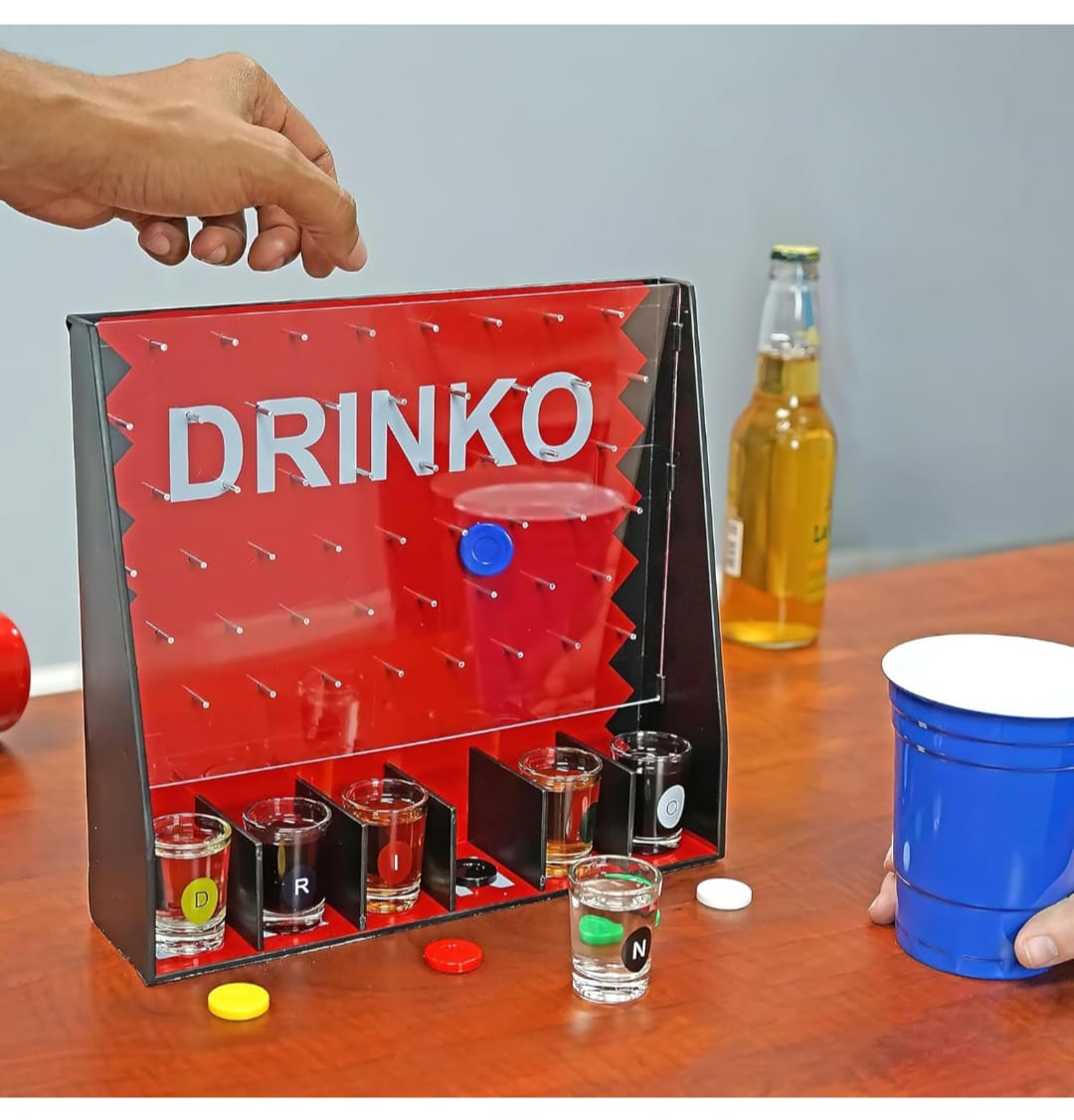 FUN Drinko Gravity Game Party Drinking Game for Adults 6 Shot Glasses for Parties Game Night and Home Bar