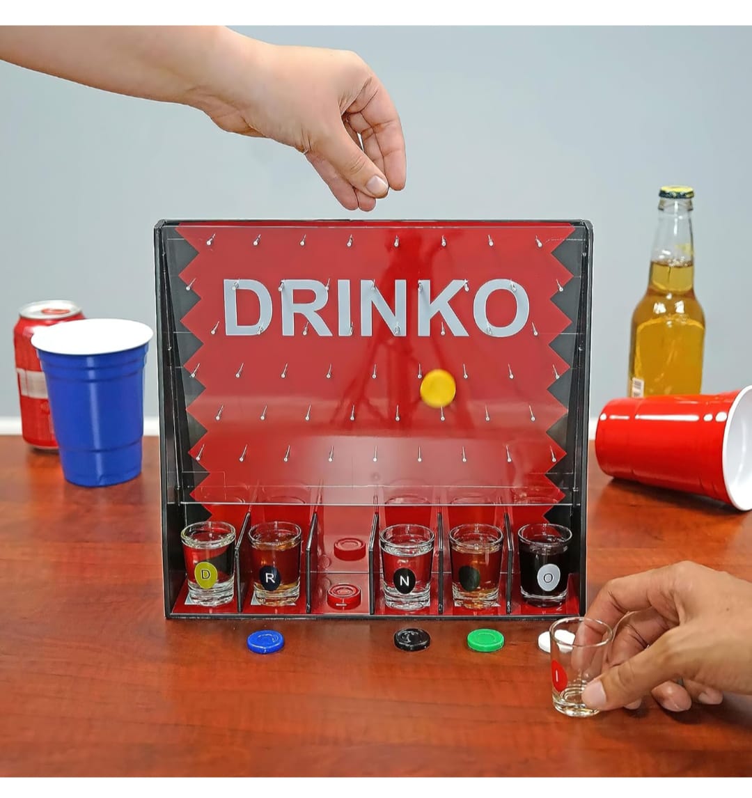 FUN Drinko Gravity Game Party Drinking Game for Adults 6 Shot Glasses for Parties Game Night and Home Bar
