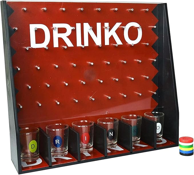 FUN Drinko Gravity Game Party Drinking Game for Adults 6 Shot Glasses for Parties Game Night and Home Bar