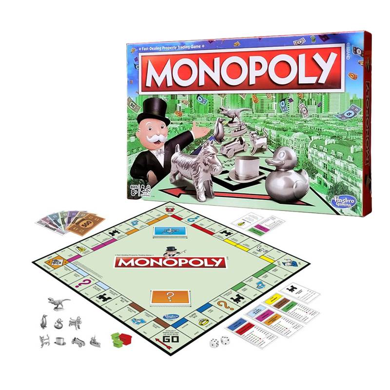 IMRPOVED EDITION Monopoly Game, Family Board Games for 2 to 6 Players & Kids Ages 8 and Up, Includes Tokens