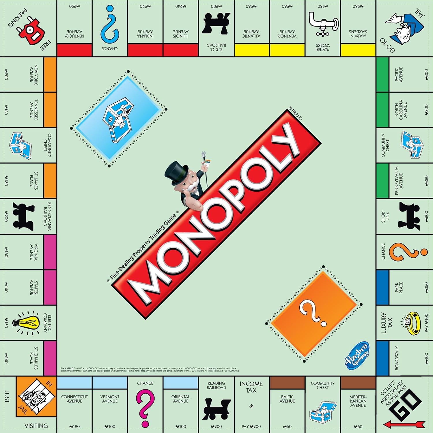 IMRPOVED EDITION Monopoly Game, Family Board Games for 2 to 6 Players & Kids Ages 8 and Up, Includes Tokens