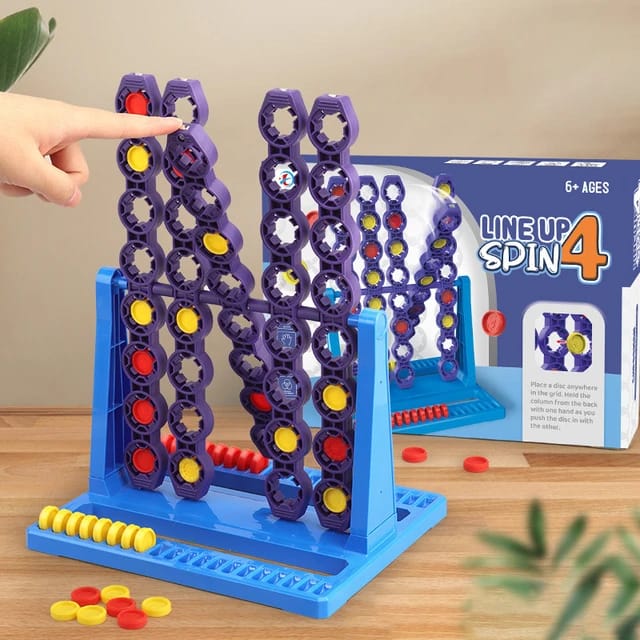 FUN Line Up Spin 4 Game Table Decor Strategy Board Games for Children Girls Boys|Toys & Hobbies | Games | Board & Traditional Games