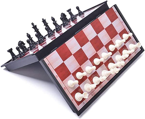 PREMIUM Chess Board Travel Chess Set Magnetic, 9.8inches Mini Lightweight Chess Set Travel, Portable Chess Board, Party Journey Family Game, Ideal Gift