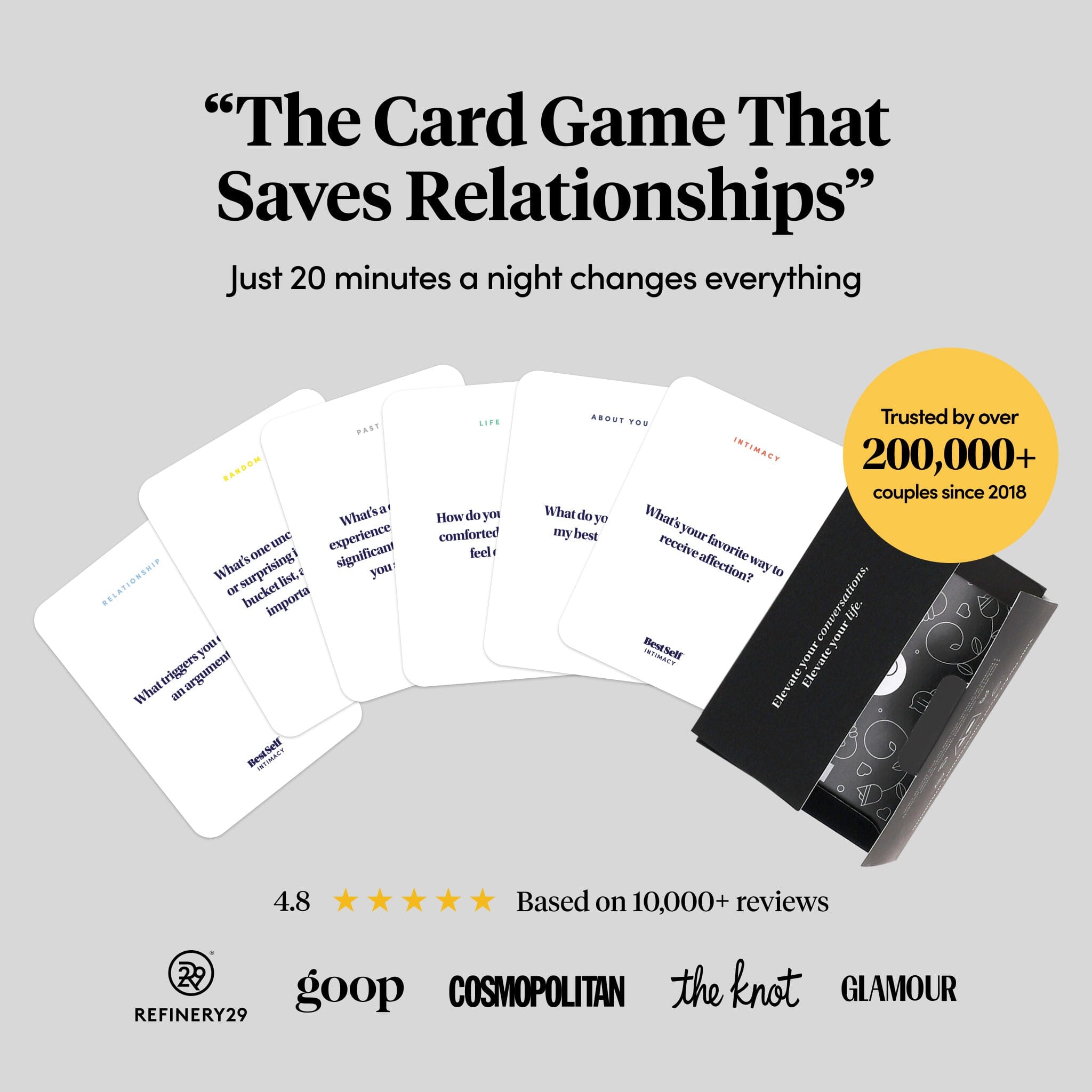 OFFER ON Intimacy Deck – BestSelf Card Game Conversation Starters for Couples to Strong their Fooling, Romance, Fortune, Oppunity and Sardability - Bass Couples Card Game for Valentines Gift