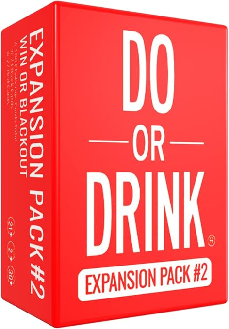 PREMIUM Do or Drink - Card Game - Expansion Pack #2 - Party Game - Dares for College, Camping and 18th Birthday Parties