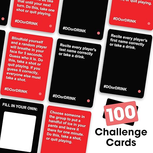 PREMIUM Do or Drink - Card Game - Expansion Pack #2 - Party Game - Dares for College, Camping and 18th Birthday Parties