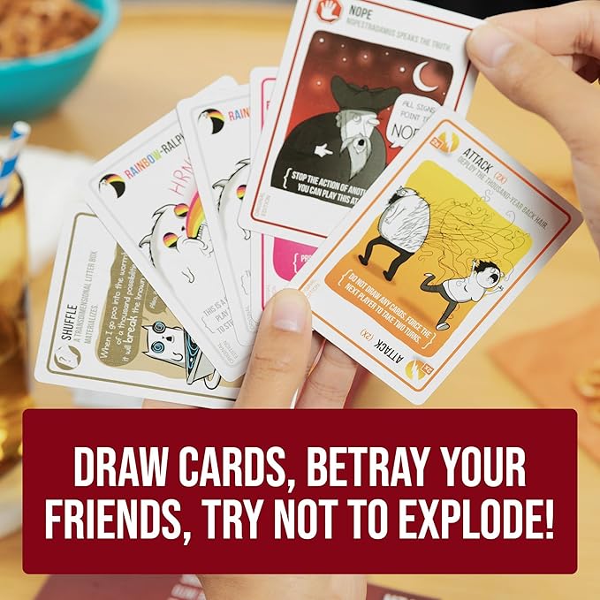 PREMIUM Exploding Kittens: Party Pack High Stakes Card Game - Party Game, Family Game Night, Kid and Adult Card Game