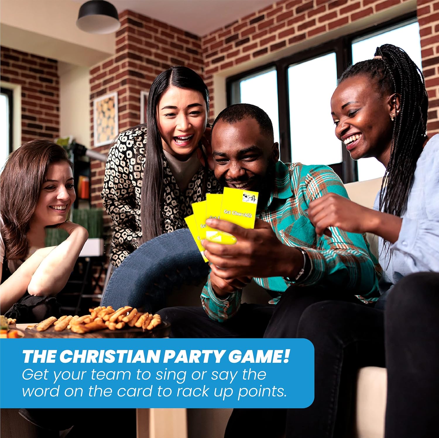 EXCITING Get Churched  | The Christian Party Game| Christian Gifts & Cards | Bible Trivia Game | Charades Games | Family & Youth Groups | Bible Quiz (Sing, Act/Charades, Explain)