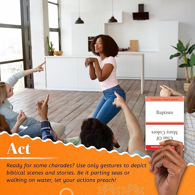 EXCITING Get Churched  | The Christian Party Game| Christian Gifts & Cards | Bible Trivia Game | Charades Games | Family & Youth Groups | Bible Quiz (Sing, Act/Charades, Explain)
