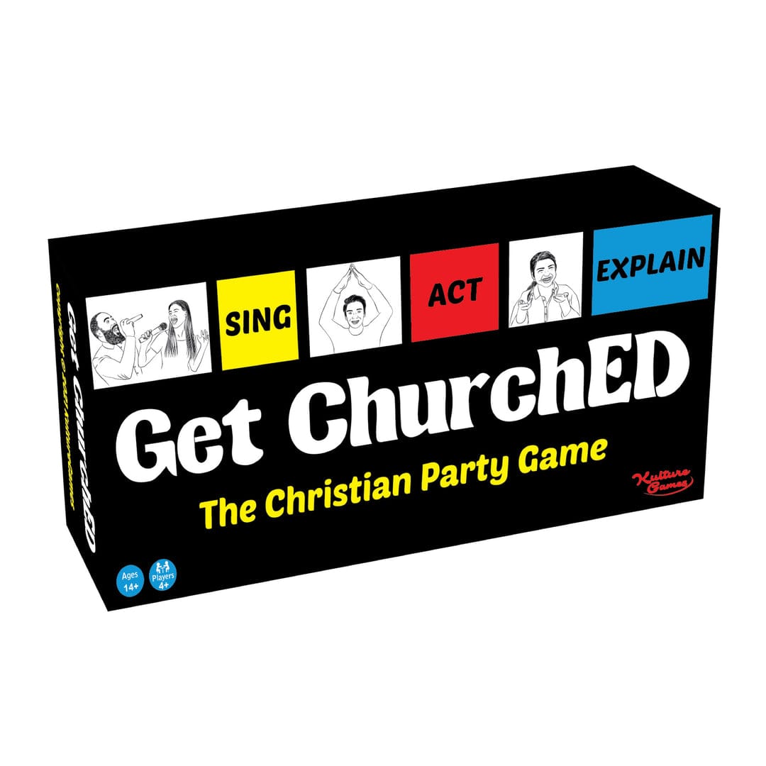EXCITING Get Churched  | The Christian Party Game| Christian Gifts & Cards | Bible Trivia Game | Charades Games | Family & Youth Groups | Bible Quiz (Sing, Act/Charades, Explain)