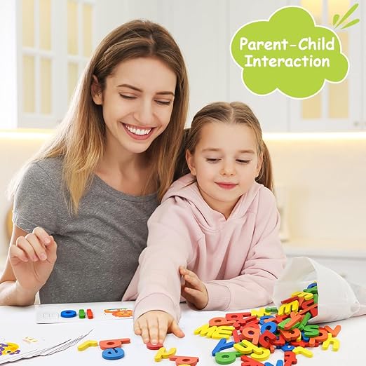 EDUCATIVE Spelling Game See and Spell Learning Toys,Matching Letter Game Words for Kids,Educational Learning Toys for Preschool Kindergarten 3-7 Year Old Girls Boys