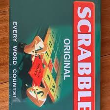 CLASSIC Scrabble Board Game Every Word Counts Board Game for Family, card game for children adults, gift for boys girls, English Scrabble Board Game and Travel puzzle for Building Words