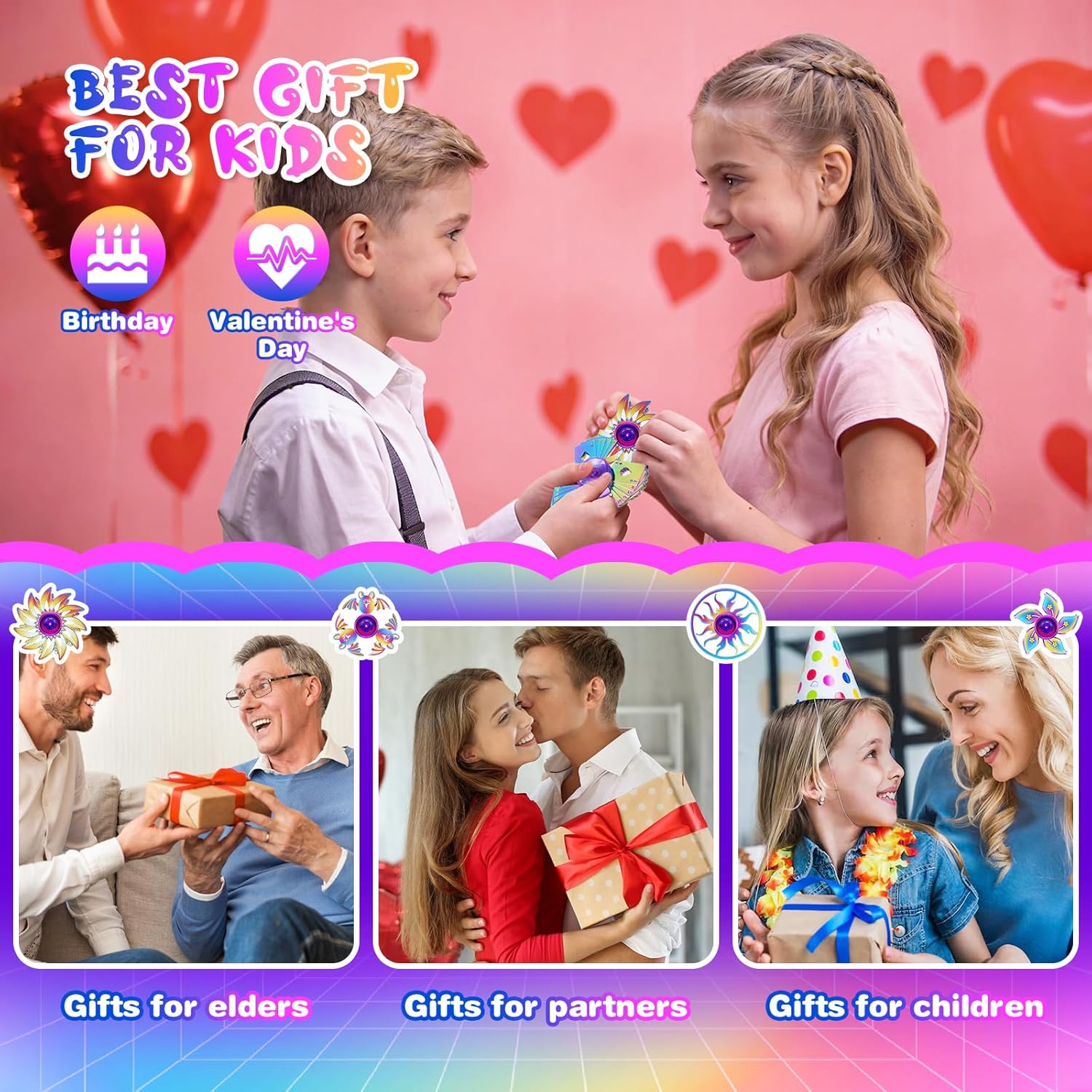 PREMIUM Spinner  Alloy Metal Fidget Spinner, Durable Office Desk Sensory Toys for Stress Relief & Anxiety, Cool Fidget Spinners Bulk, Fidget Toy Gift for Kids Adults