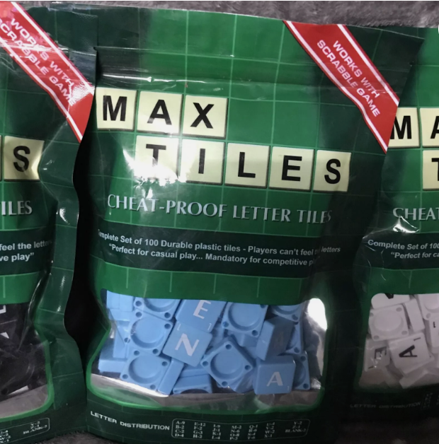 PREMIUM 100 Pcs Plastic Scrabble Tiles - Multicolor Letters on Ivory Plastic Tiles - Replacement, Crafts, Scrapbooking and Jewellery