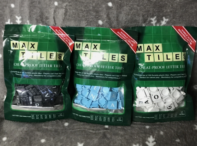 PREMIUM 100 Pcs Plastic Scrabble Tiles - Multicolor Letters on Ivory Plastic Tiles - Replacement, Crafts, Scrapbooking and Jewellery