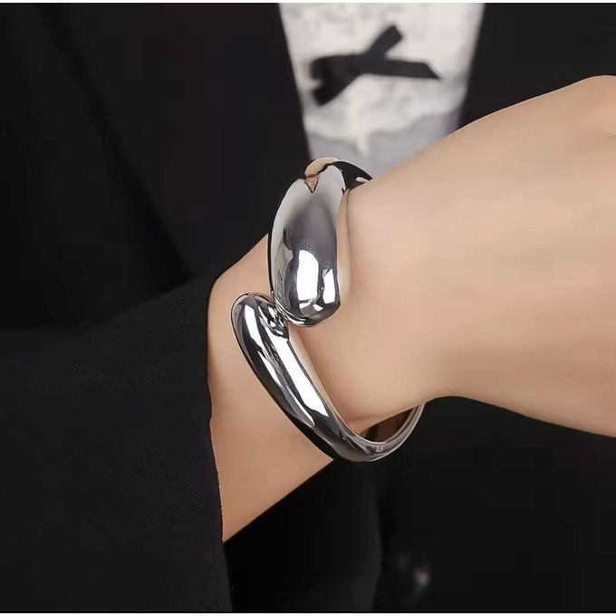 Droplet Dainty wrist cuff chunky bangle bracelet