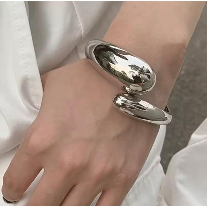 Droplet Dainty wrist cuff chunky bangle bracelet