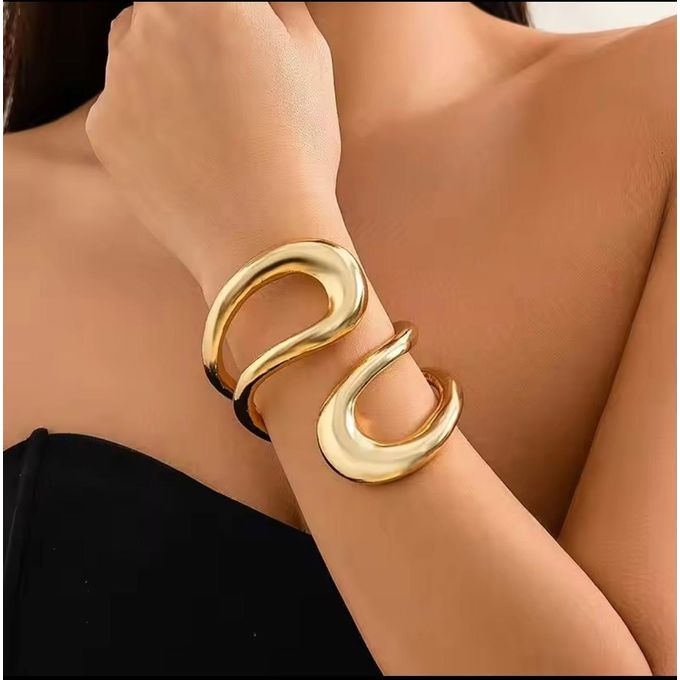 Stylish Italian  fold  wrist chunky bangle bracelet
