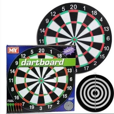 12" Double-Sided Dart Board Game Set – Indoor & Outdoor Dartboard with 4 Free Steel Tip Darts | Family Party Game, Bar Game, Sports Toy