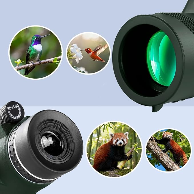 10x40 monocular for camping, hiking and bird watching, small and non-slip