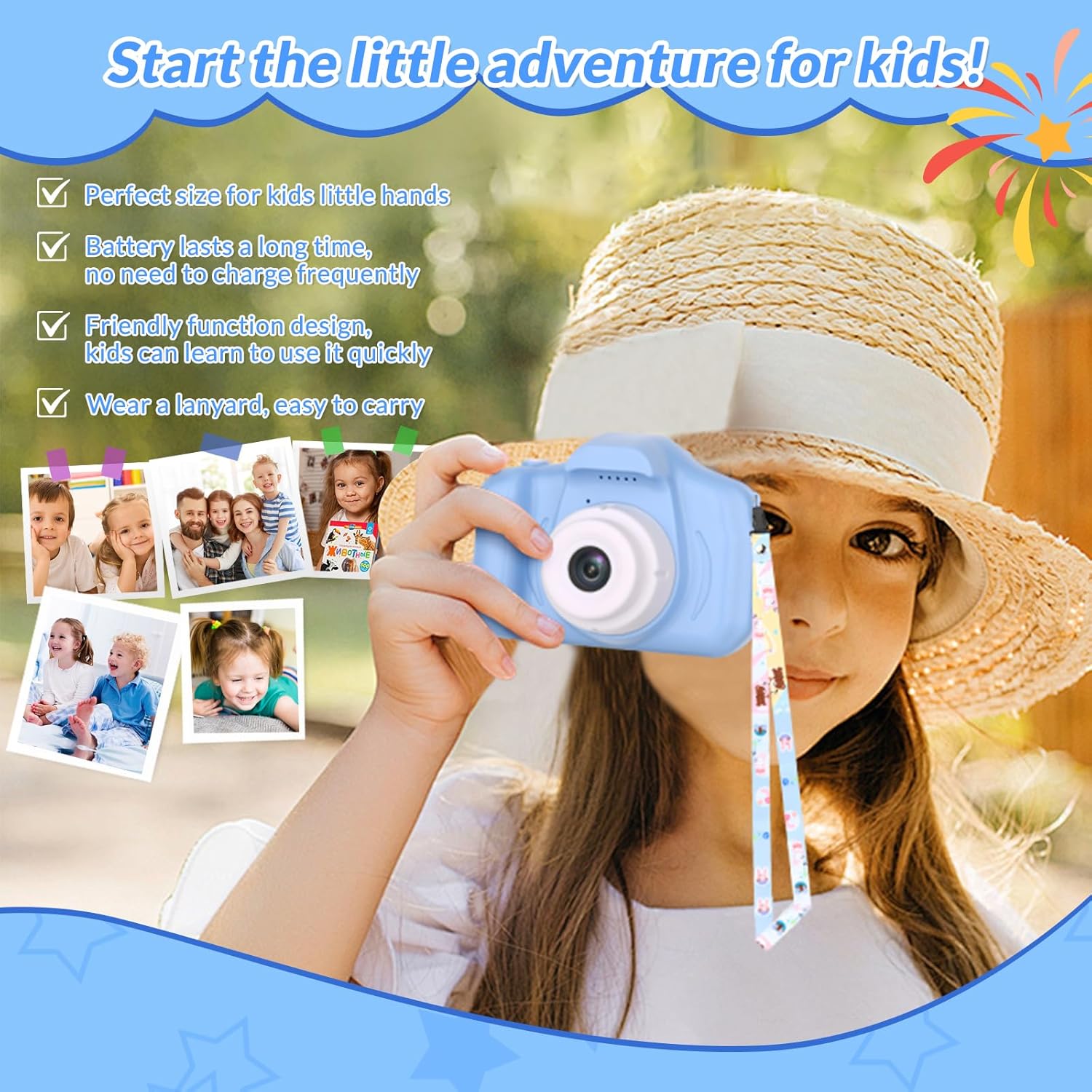 Kids Camera,26MP HD Mini Selfie Digital Camera for Kids,Toddler Camera1080P Video,Outdoor Toy for Holiday,Birthday Xmas Gift for 3-8 Years Old Girl Boy