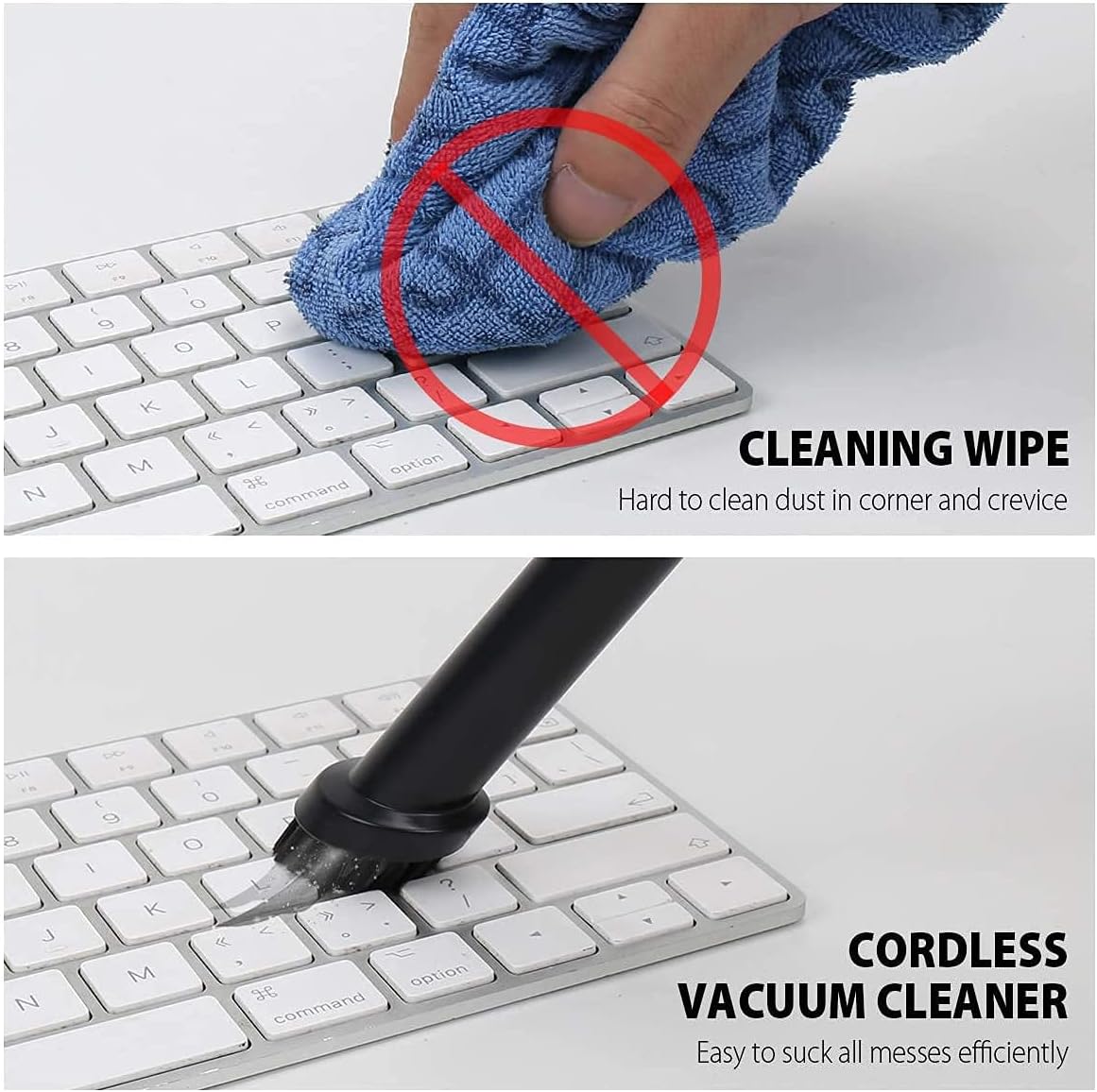 18W,New Cordless Mini Computer Vacuum, Portable Vacuum Cleaner Keyboard Cleaner Kit - Cleaning Dust, Hairs, Crumbs, Scraps, Ash for Laptop, Keyboard, Computer,Car, Pet House, Sewing Machine