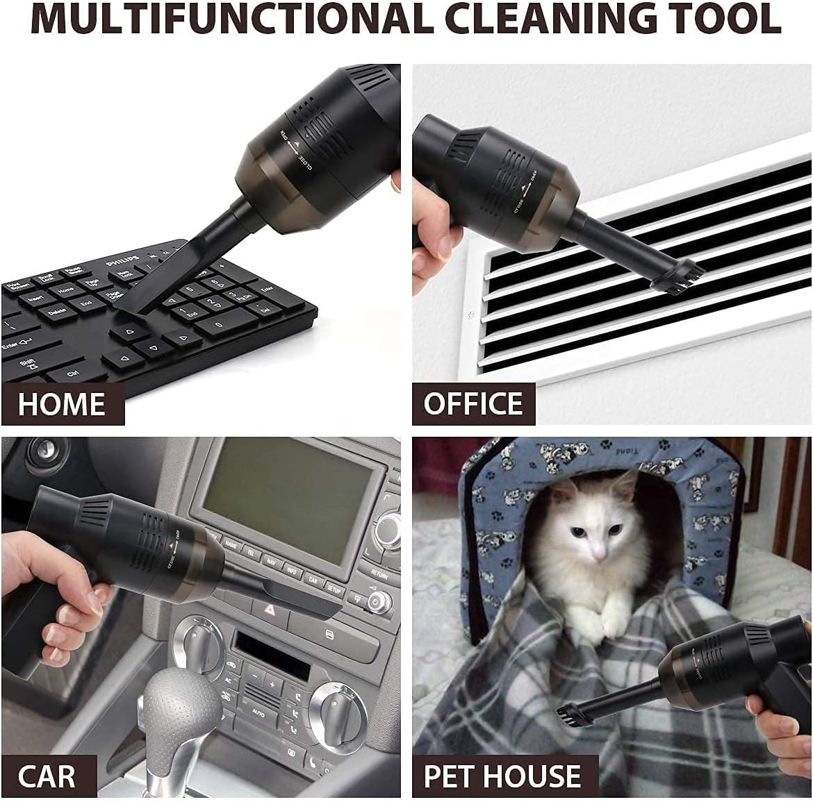 18W,New Cordless Mini Computer Vacuum, Portable Vacuum Cleaner Keyboard Cleaner Kit - Cleaning Dust, Hairs, Crumbs, Scraps, Ash for Laptop, Keyboard, Computer,Car, Pet House, Sewing Machine