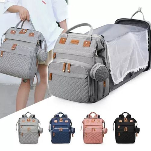 Foldable 3-in-1 Diaper Bag Mother And Baby Bag With USB Charging Maternity Waterproof Diaper Backpack/Bag