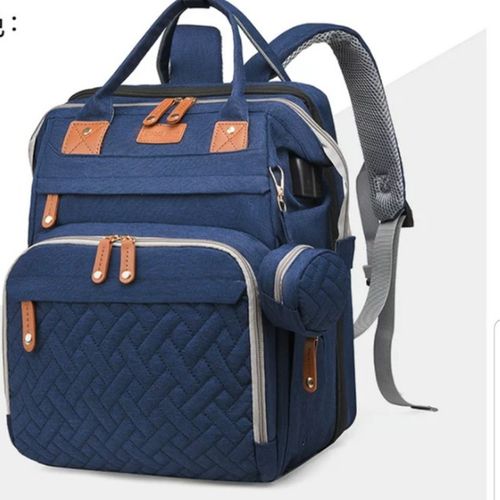 Foldable 3-in-1 Diaper Bag Mother And Baby Bag With USB Charging Maternity Waterproof Diaper Backpack/Bag