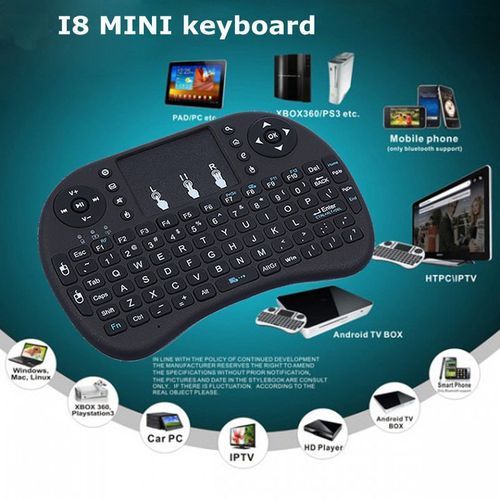 Colors Backlit I8 Mini Wireless Keyboard 2.4GHz Air Mouse With Touchpad For TV BOX Tablet PC