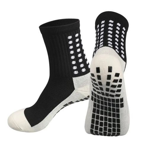 3pcs Anti-Slip Football Sock Guards Kit For Adults Highly Elastic - Black