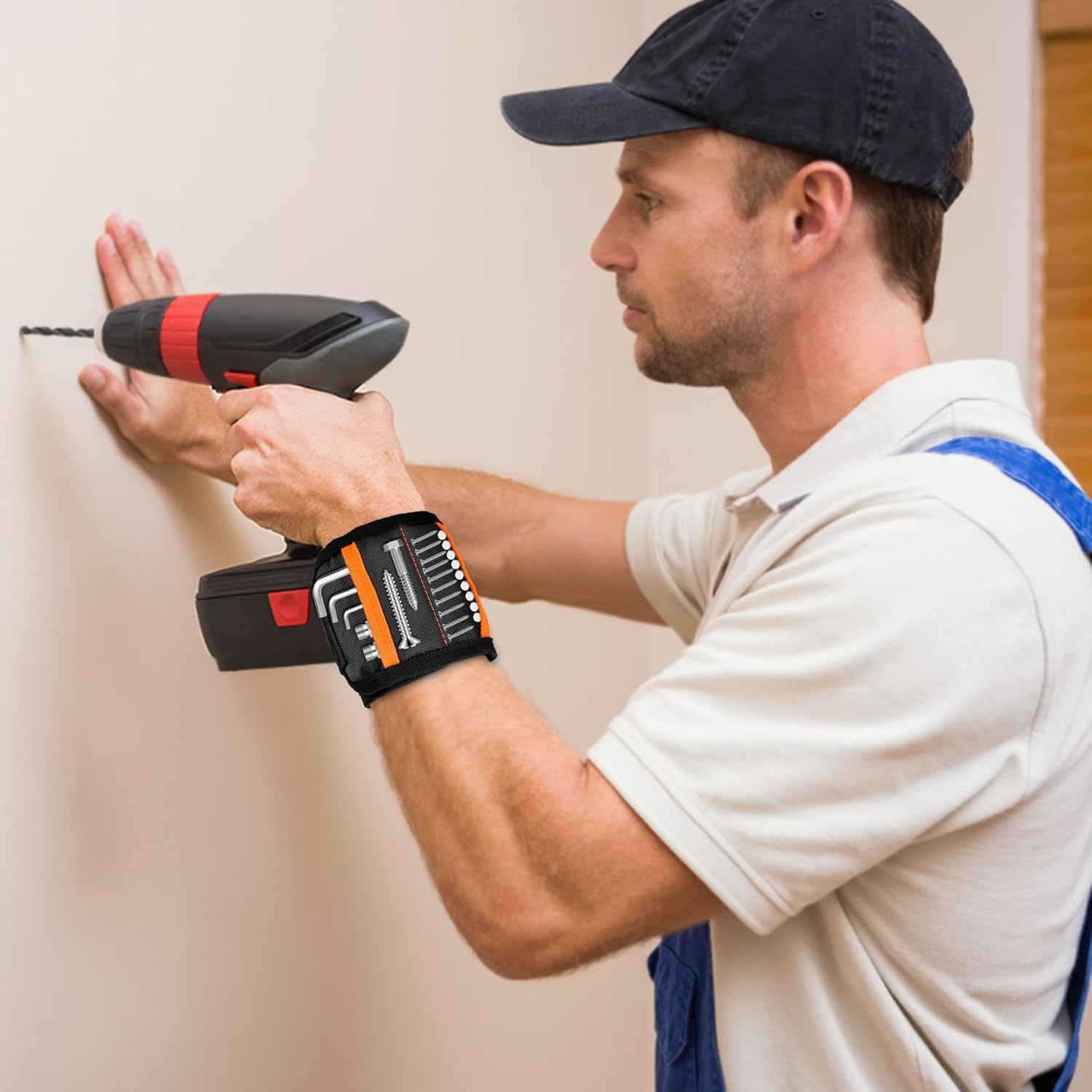 Magnetic Wristband Gifts for Men Dad - Tools for Holding Screws Nail Drill Bits, Cool Gadgets Valentines Day Gifts for Boyfriend Husband Grandpa on Galentines Christmas Birthday Stocking Stuffers