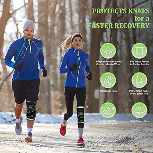 2PC Adjustable Knee Support Knee Compression Sleeve Brace