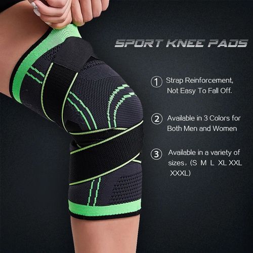 2PC Adjustable Knee Support Knee Compression Sleeve Brace