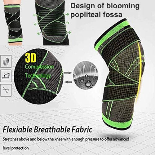 2PC Adjustable Knee Support Knee Compression Sleeve Brace