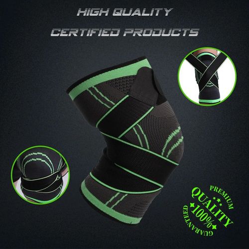 2PC Adjustable Knee Support Knee Compression Sleeve Brace