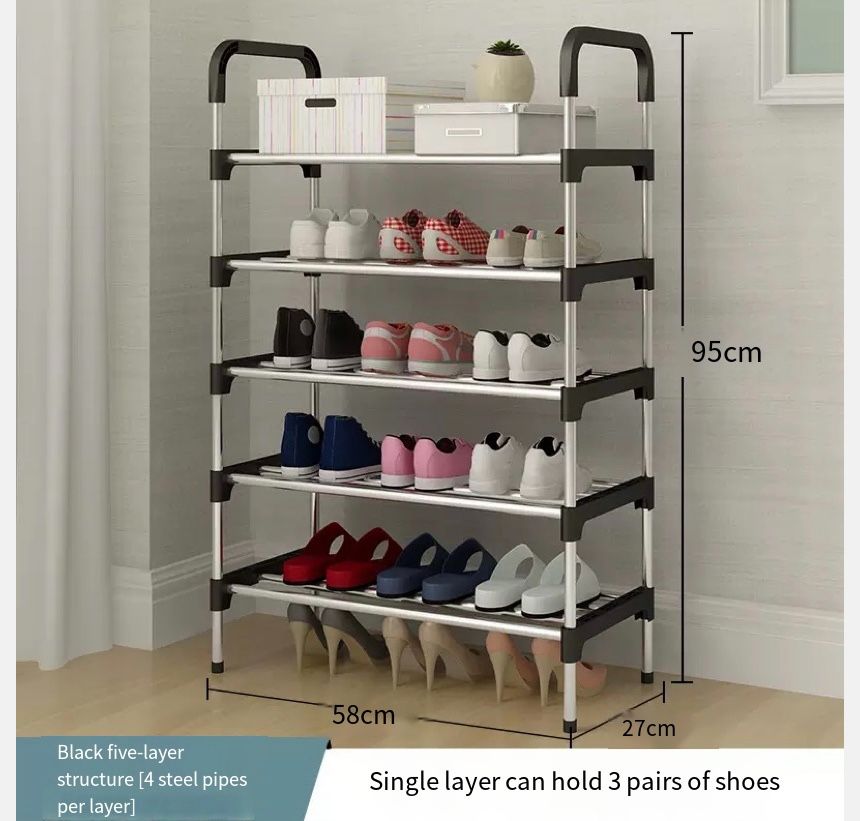 3-6-Tiers Shoe Rack Storage Organizer 18 Pairs Large Capacity