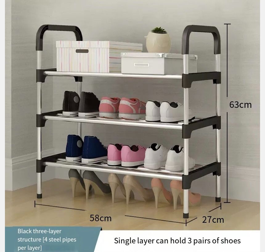 3-6-Tiers Shoe Rack Storage Organizer 18 Pairs Large Capacity