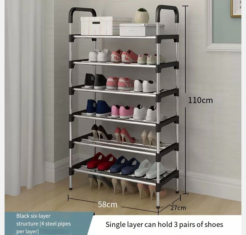 3-6-Tiers Shoe Rack Storage Organizer 18 Pairs Large Capacity