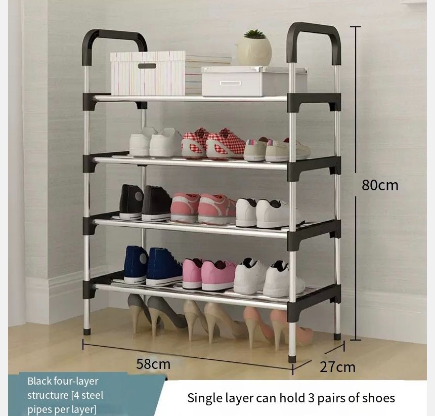 3-6-Tiers Shoe Rack Storage Organizer 18 Pairs Large Capacity